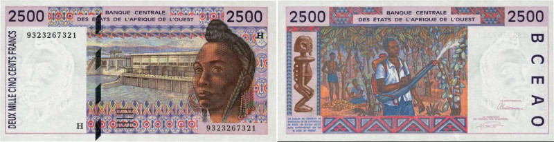 Country : WEST AFRICAN STATES 
Face Value : 2500 Francs 
Date : 1993 
Period/...