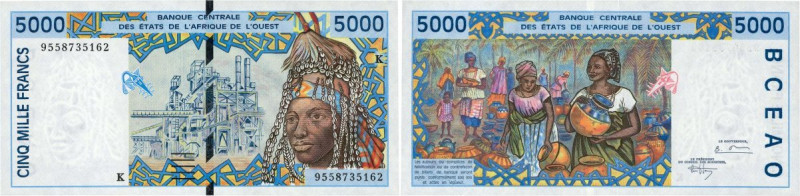 Country : WEST AFRICAN STATES 
Face Value : 5000 Francs 
Date : 1995 
Period/...