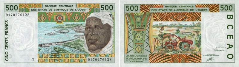 Country : WEST AFRICAN STATES 
Face Value : 500 Francs 
Date : 1991 
Period/P...