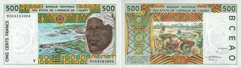 Country : WEST AFRICAN STATES 
Face Value : 500 Francs 
Date : 1995 
Period/P...