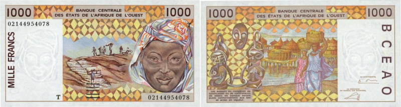 Country : WEST AFRICAN STATES 
Face Value : 1000 Francs 
Date : 2002 
Period/...