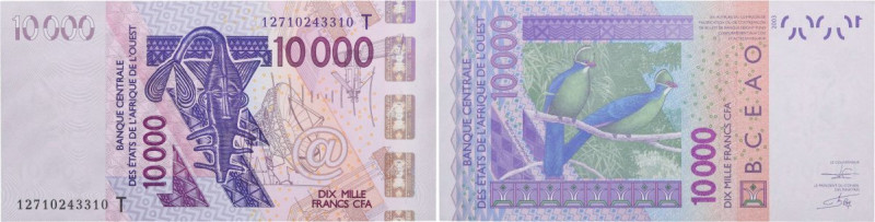 Country : WEST AFRICAN STATES 
Face Value : 10000 Francs 
Date : 2012 
Period...