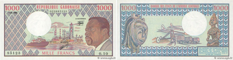 Country : GABON 
Face Value : 1000 Francs 
Date : 01 juin 1984 
Period/Provin...