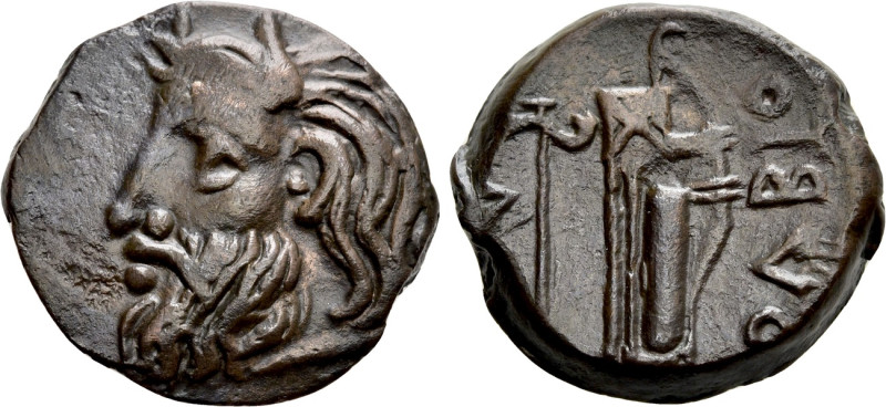 SKYTHIA. Olbia. Ae (Circa 275-260 BC). 

Obv: Horned head of Borysthenes left....