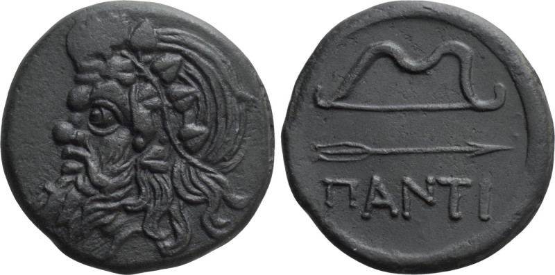 CIMMERIAN BOSPOROS. Pantikapaion. Ae (Circa 340-325 BC).

Obv: Wreathed head o...