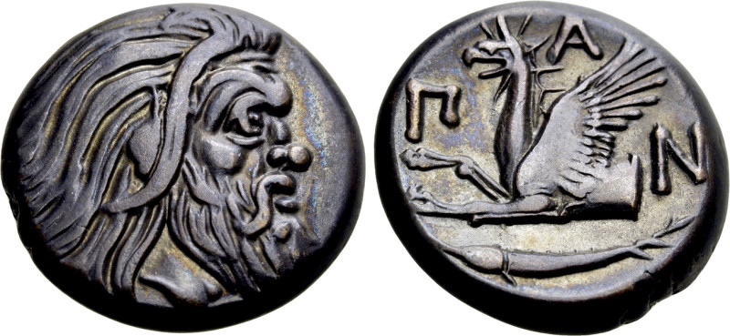 CIMMERIAN BOSPOROS. Pantikapaion. Ae (Circa 310-304/3 BC). 

Obv: Bearded head...