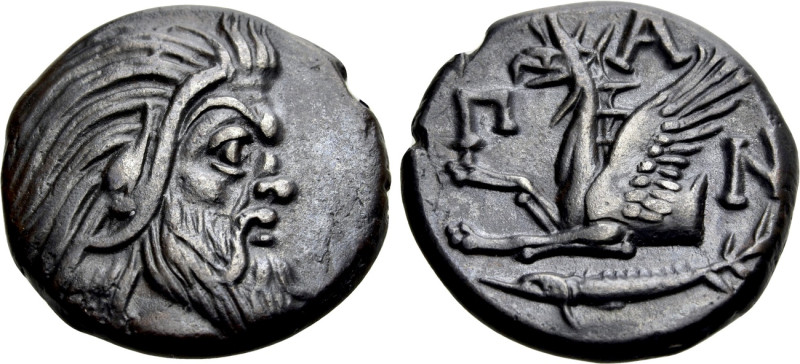 CIMMERIAN BOSPOROS. Pantikapaion. Ae (Circa 310-304/3 BC). 

Obv: Bearded head...