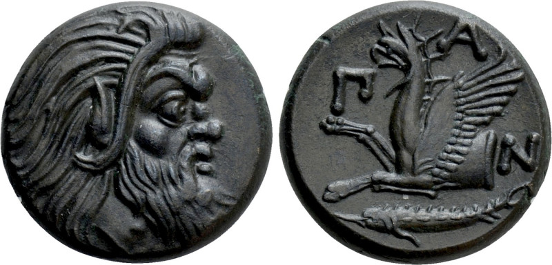 CIMMERIAN BOSPOROS. Pantikapaion. Ae (Circa 310-304/3 BC). 

Obv: Bearded head...