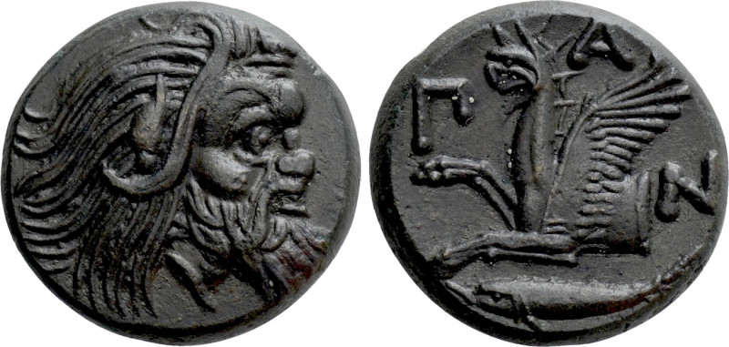 CIMMERIAN BOSPOROS. Pantikapaion. Ae (Circa 310-304/3 BC). 

Obv: Bearded head...