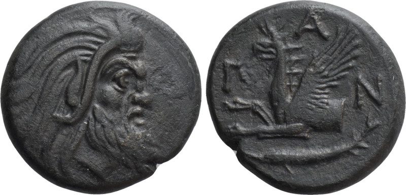 CIMMERIAN BOSPOROS. Pantikapaion. Ae (Circa 310-304/3 BC). 

Obv: Bearded head...