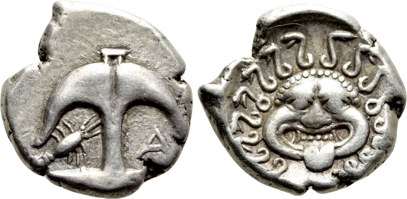 THRACE. Apollonia Pontika. Drachm (Circa 480/78-450 BC). 

Obv: Upright anchor...