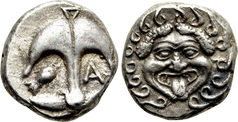 THRACE. Apollonia Pontika. Drachm (Circa 480/78-450 BC). 

Obv: Upright anchor...