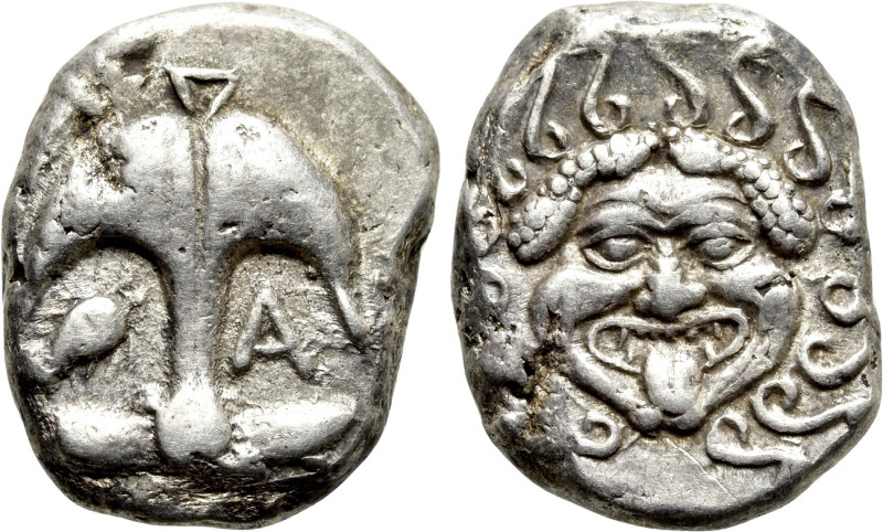 THRACE. Apollonia Pontika. Drachm (Circa 480/78-450 BC). 

Obv: Upright anchor...