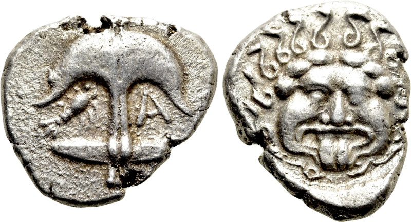 THRACE. Apollonia Pontika. Drachm (Circa 480/78-450 BC). 

Obv: Upright anchor...