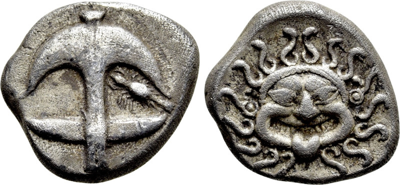 THRACE. Apollonia Pontika. Drachm (Circa 480/78-450 BC). 

Obv: Upright anchor...