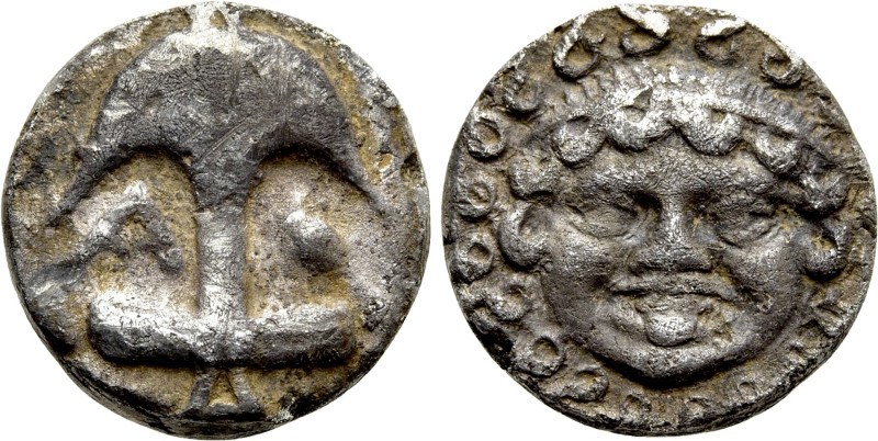 THRACE. Apollonia Pontika. Drachm (Circa 470-435 BC). 

Obv: Upright anchor; c...