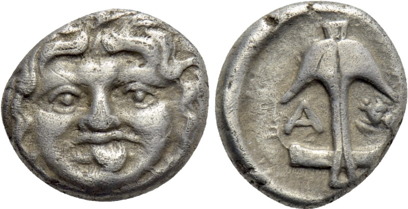 THRACE. Apollonia Pontika. Tetrobol (425-375 BC). 

Obv: Facing gorgoneion.
R...