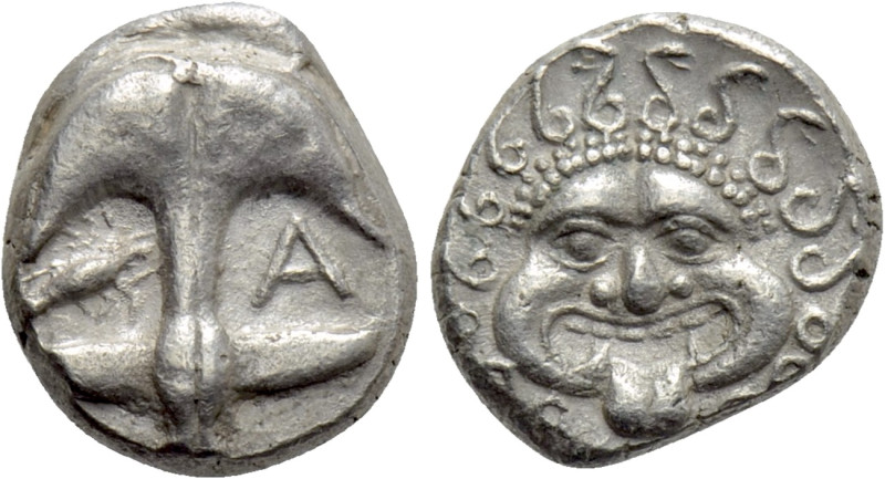 THRACE. Apollonia Pontika. Drachm (Late 5th-4th centuries BC). 

Obv: Upright ...