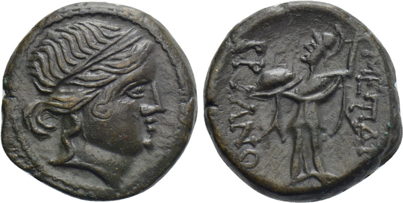 THRACE. Mesambria. Ae (Circa 175-100 BC). 

Obv: Diademed female head right.
...