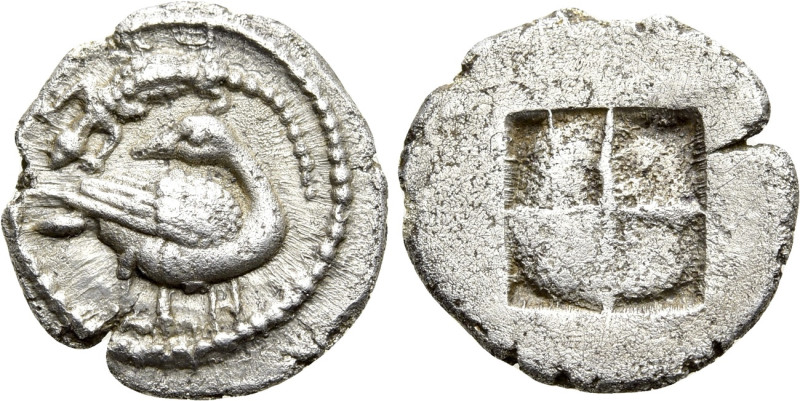 MACEDON. Eion. Trihemiobol (Circa 460-400 BC). 

Obv: Goose standing right, he...