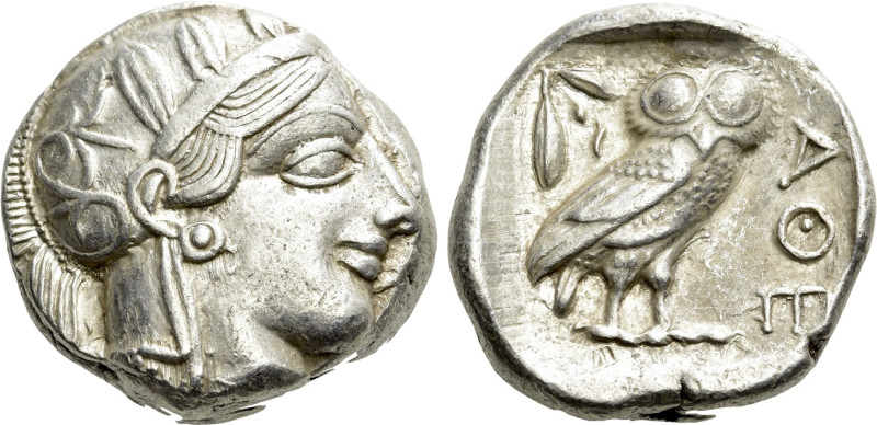 ATTICA. Athens. Tetradrachm (Circa 454-404 BC). 

Obv: Helmeted head of Athena...