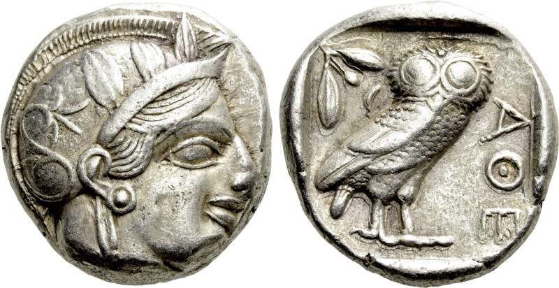 ATTICA. Athens. Tetradrachm (Circa 454-404 BC).

Obv: Helmeted head of Athena ...