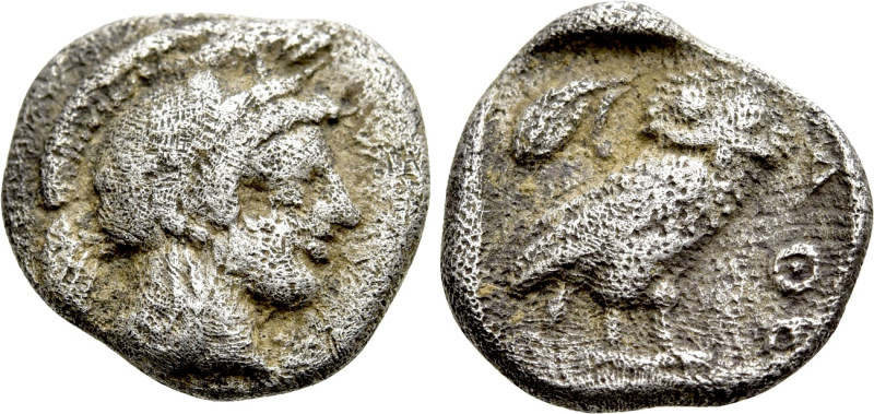 ATTICA. Athens. Obol (Circa 454-404 BC). 

Obv: Helmeted head of Athena right....