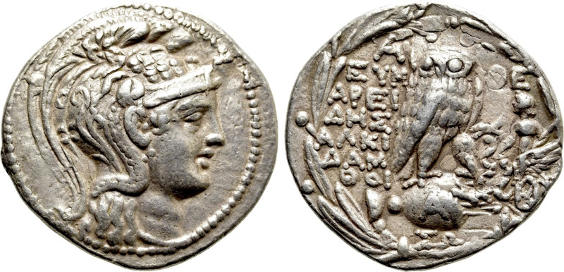 ATTICA. Athens. Tetradrachm (113/2 BC). New Style Coinage. Eumareides, Alkidam–,...