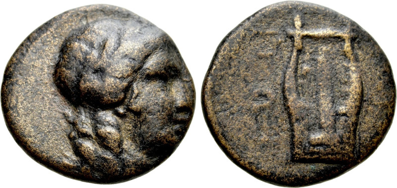 MEGARIS. Megara(?). Ae (Late 3rd-early 2nd centuries BC). 

Obv: Laureate head...