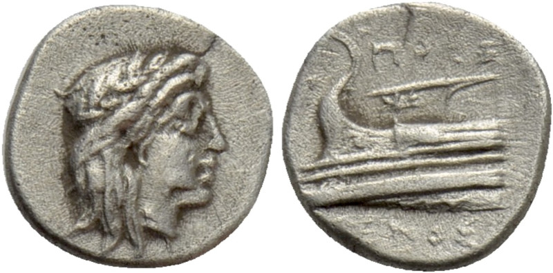 BITHYNIA. Kios. Diobol (Circa 350-300 BC). Poseidonios, magistrate. 

Obv: Lau...