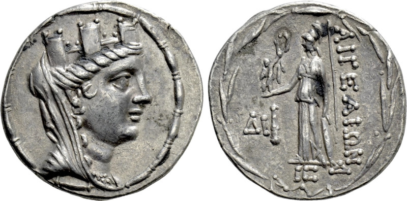 CILICIA. Aigeai. Tetradrachm (Circa 47-26 BC). Dated CY 16 (31/0 BC). 

Obv: T...