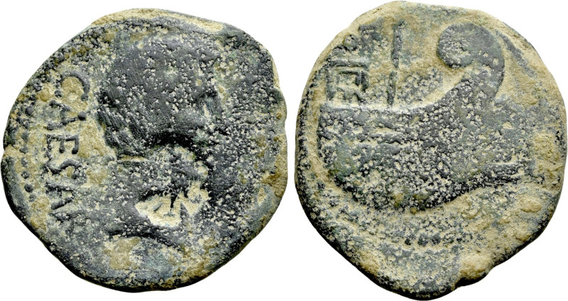 GAUL. Gallia Narbonensis. Narbo. Octavian (Circa 40 BC). Ae. 

Obv: CAESAR. 
...