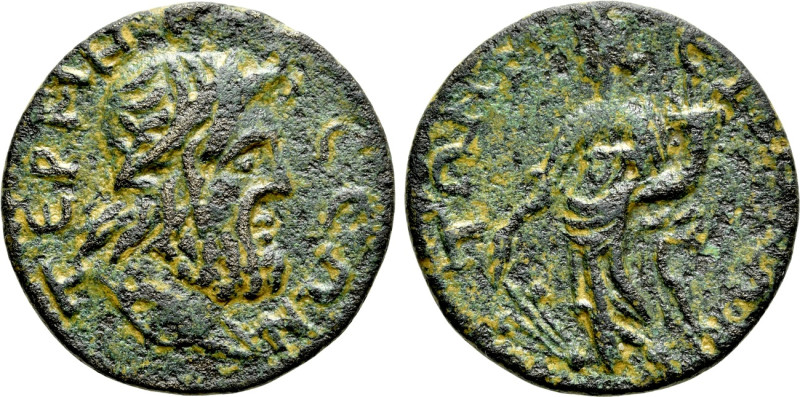 PISIDIA. Termessus Major. Pseudo-autonomous (3rd century). Ae. 

Obv: TЄPMHCCЄ...