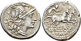 L. SAUFEIUS. Denarius (152 BC). Rome