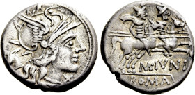 M. JUNIUS SILANUS. Denarius (145 BC). Rome