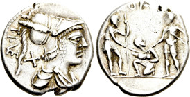 TI. VETURIUS. Denarius (137 BC). Rome