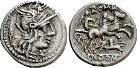 CN. DOMITIUS AHENOBARBUS. Denarius (128 BC). Rome