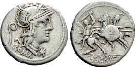 C. SERVILIUS VATIA. Denarius (127 BC). Rome