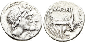 MN. FONTEIUS (108-107 BC). Denarius. Rome