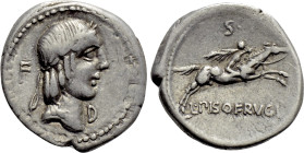 L. CALPURNIUS PISO FRUGI. Denarius (90 BC). Rome