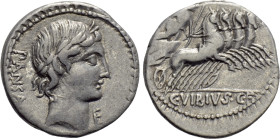 C. VIBIUS C.F. PANSA. Denarius (90 BC). Rome