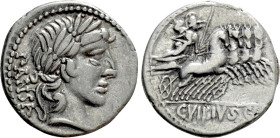 C. VIBIUS C.F. PANSA. Denarius (90 BC). Rome