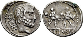 L. TITURIUS L. F. SABINUS. Denarius (89 BC). Rome