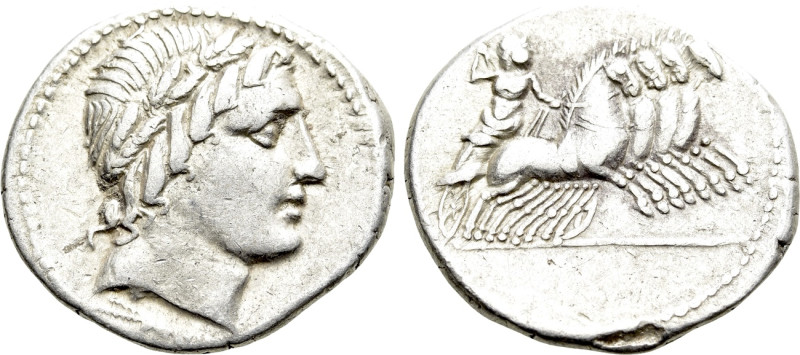 GARGILIUS, OGULNIUS and VERGILIUS. Denarius (86 BC). Rome. 

Obv: Laureate hea...