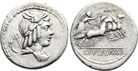 L. JULIUS BURSIO. Denarius (85 BC). Rome