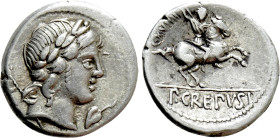 P. CREPUSIUS. Denarius (82 BC). Rome