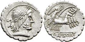 Q. ANTONIUS BALBUS. Serrate Denarius (83-82 BC). Contemporary Geto-Dacian imitation