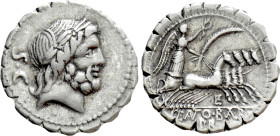 Q. ANTONIUS BALBUS. Serrate Denarius (83-82 BC). Rome