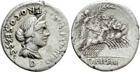 C. ANNIUS T. F. T. N. and L. FABIUS L. F. HISPANIENSIS. Denarius (82-81 BC). Mint in northern Italy or Spain