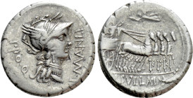 L. SULLA and L. MANLIUS TORQUATUS. Denarius (82 BC). Military mint moving with Sulla